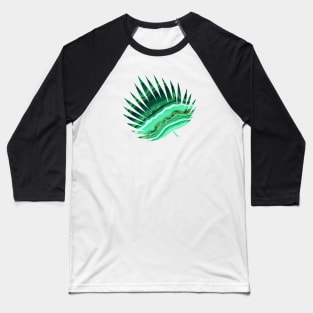 Green Marble Leaf II Baseball T-Shirt